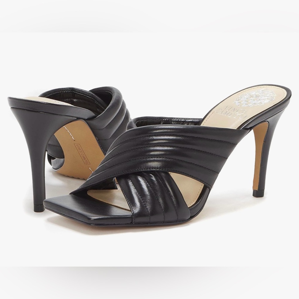 Vince Camuto Women's Sarendie Quilted Strap Sandal Slide size 6